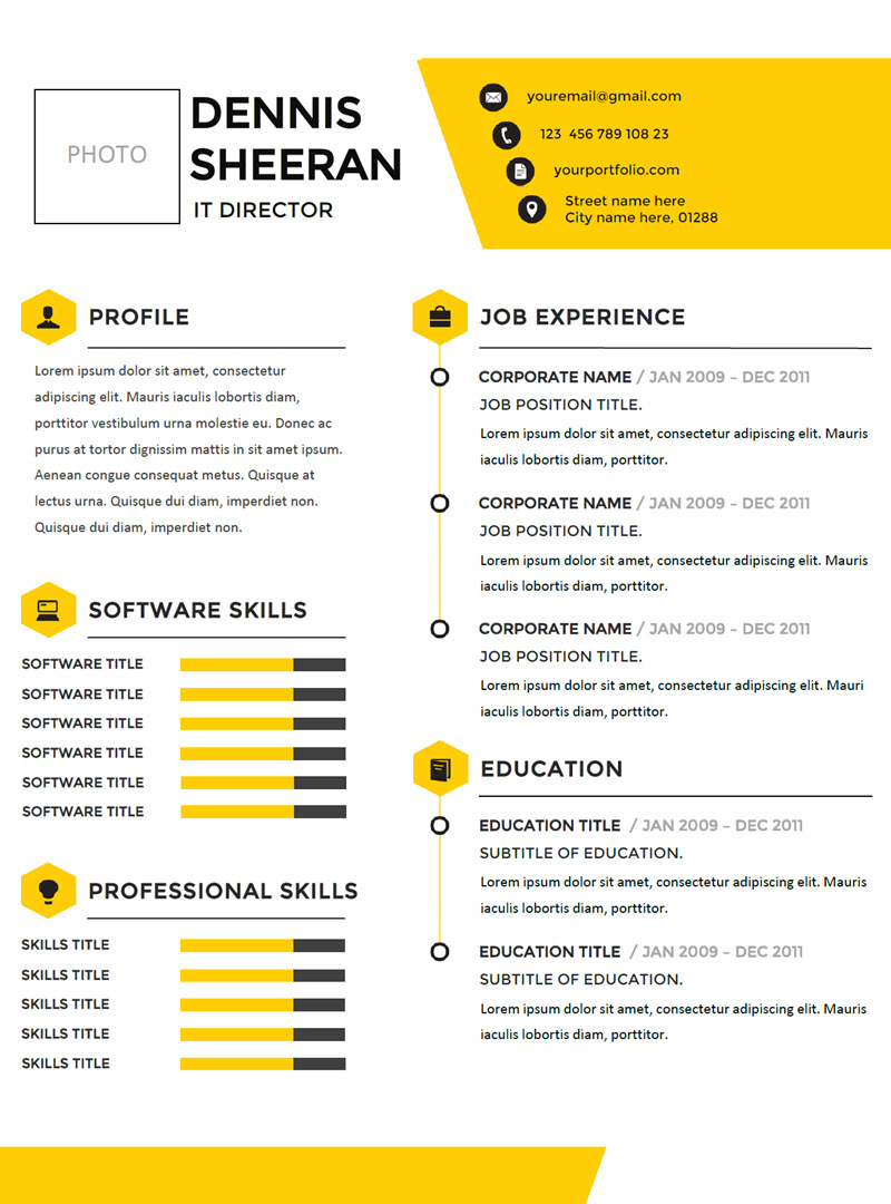 Free Modern Resume Templates | Cover Letters and Portfolios - Polished ...