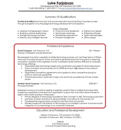 resume format