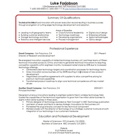 resume objective